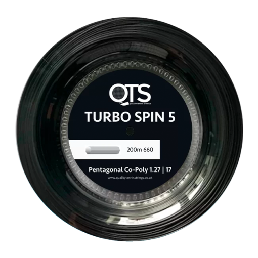 Turbo spin 5 pentagonal co poly tennis string