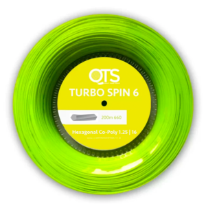 Turbo spin 6 hexagonal co poly tennis string