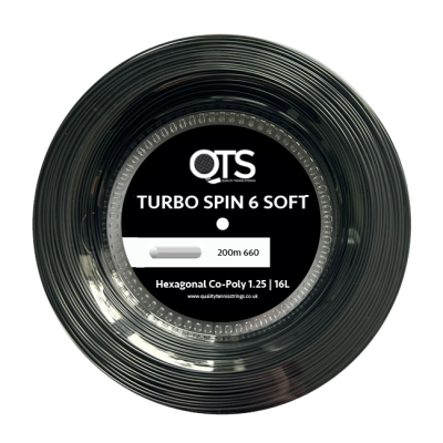 Turbo spin 6 soft hexagonal co-poly tennis string